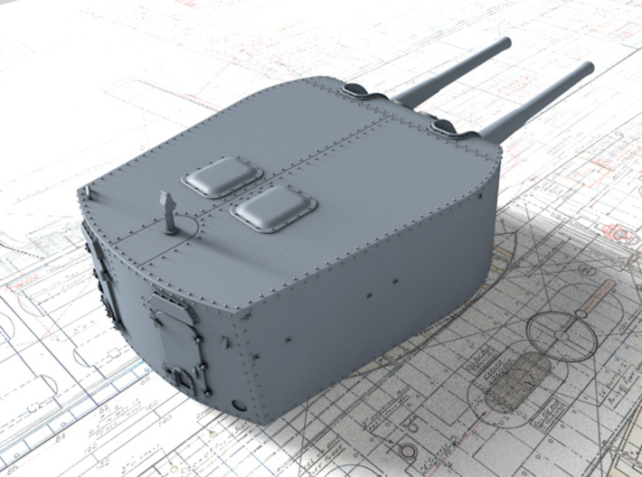 1/600 Leander Class 6"/50 (15.2cm) BL Mark XXI Gun 3d printed 3d render showing product detail