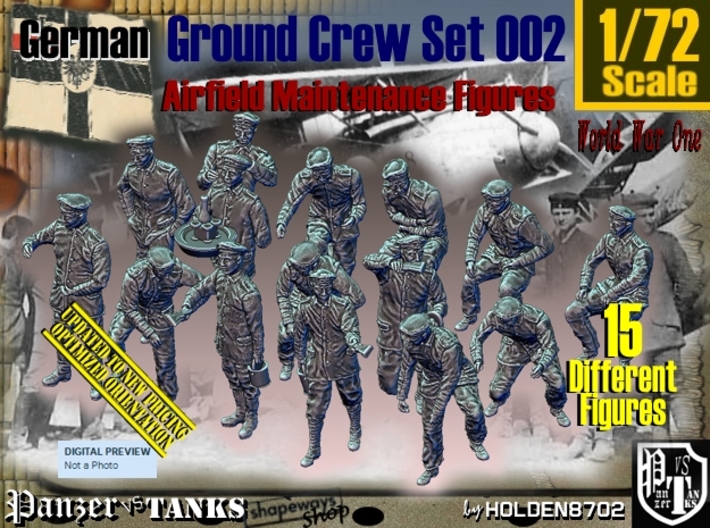 1/72 German Ground Crew Set002 3d printed