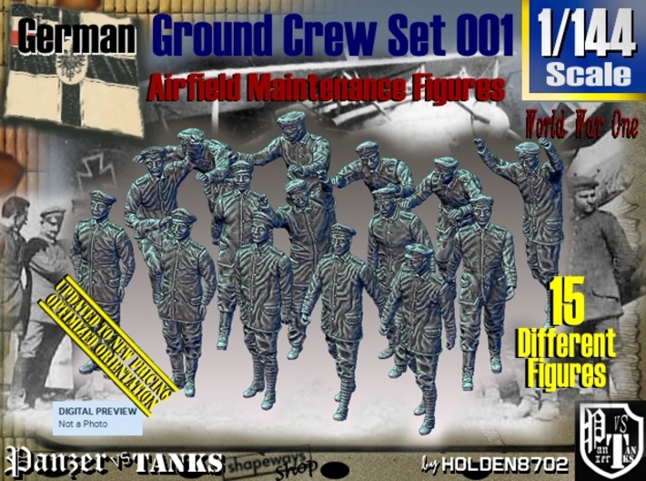 1/144 German Ground Crew Set001 3d printed