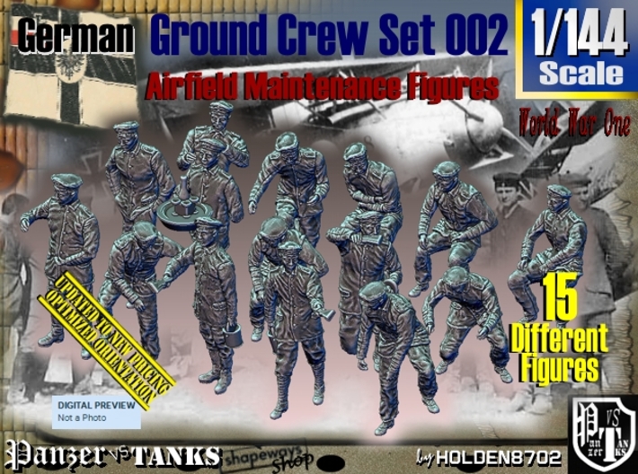 1/144 German Ground Crew Set002 3d printed