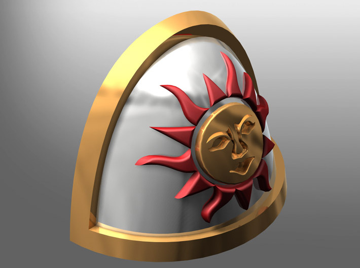Strategicum pattern Shoulder Pads: Sun Brotherhood 3d printed 