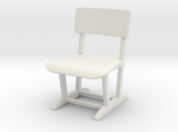 1:12 Children's chair complete 4 3d printed 1:12 Kinderstoel 4 - wit