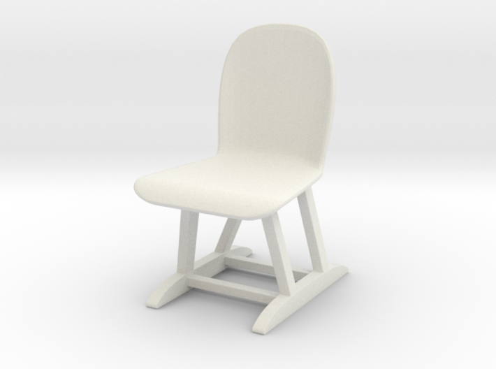 1:12 Children's chair complete 5 3d printed 1:12 Kinderstoel 5 - wit