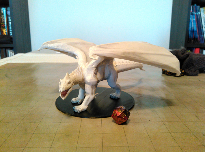Young White Dragon 3d printed 