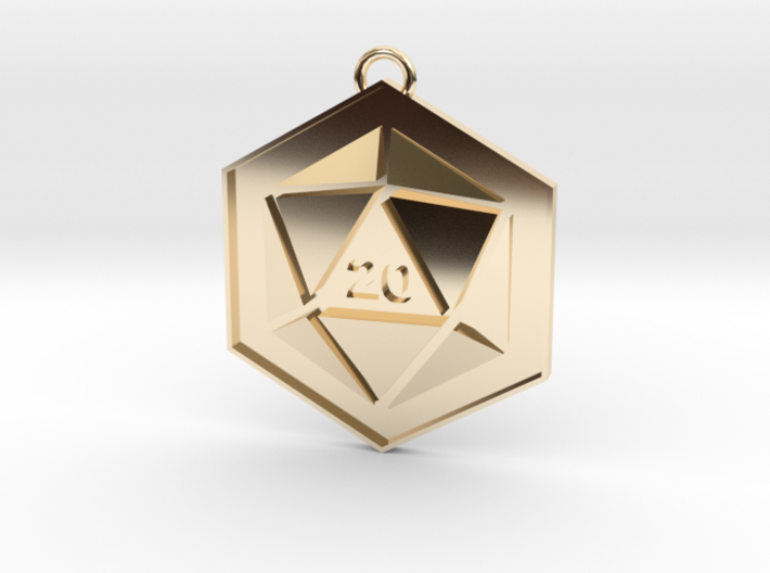 D20 Keychain or Necklace Pendant 3d printed