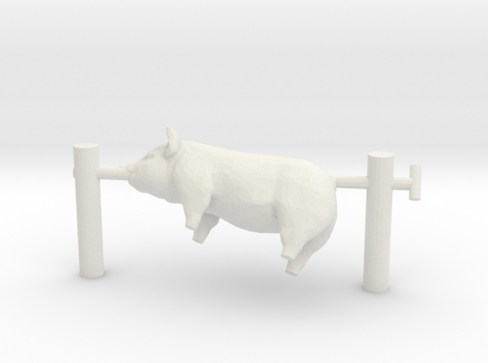 G scale pig on a spit 3d printed This is a render not a picture