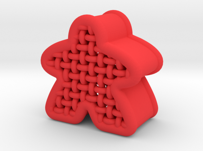 Woven Meeple 3d printed 