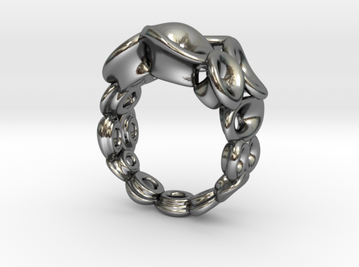 Mo-at size Double Ring 3d printed 