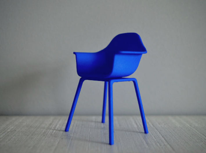 1:12 Chair complete 4 3d printed 1:12 Stoel 4 - blauw