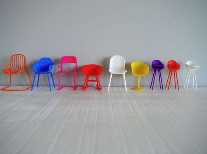 1:12 Chair complete 4 3d printed Overzicht stoelen compleet