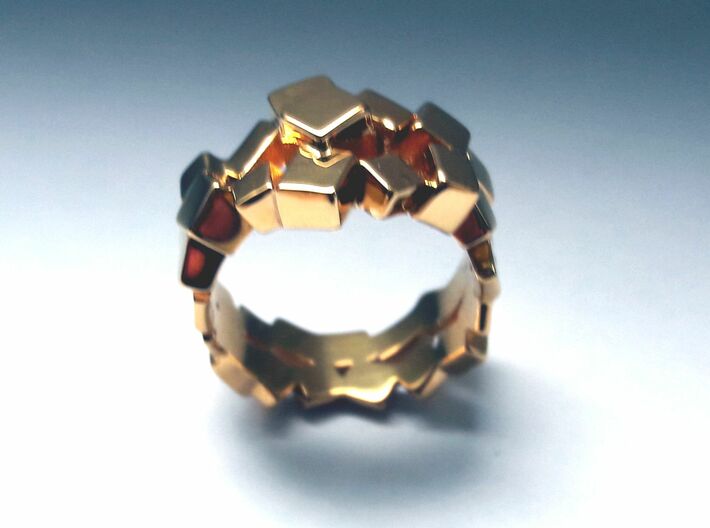 Prism Double Ring (from $15) 3d printed elegant geo ring.