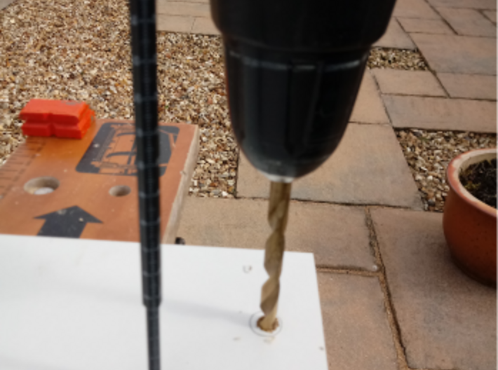 Cam Lock Gauge 3d printed Pilot Drill 8 mm x 10 mm deep