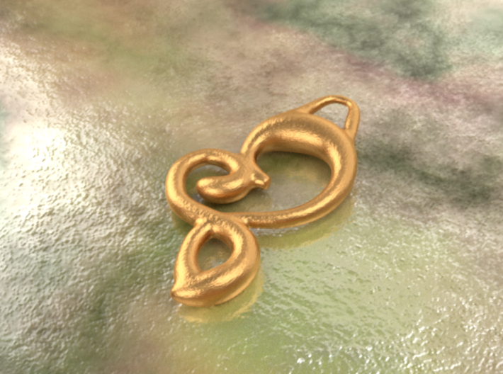 Twisted heart 3d printed bronze material
