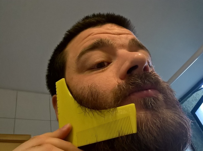 Beard shaping tool 3d printed