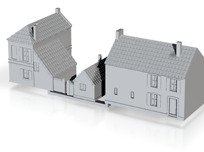 1:350-French Houses X2 3d printed