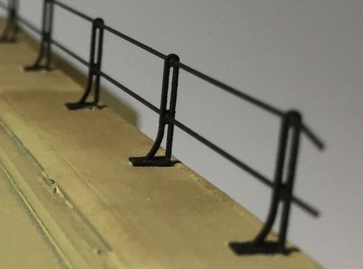 HO RDG Bridge Handrail Stanchions (12-pack) 3d printed Pre-production model shown.