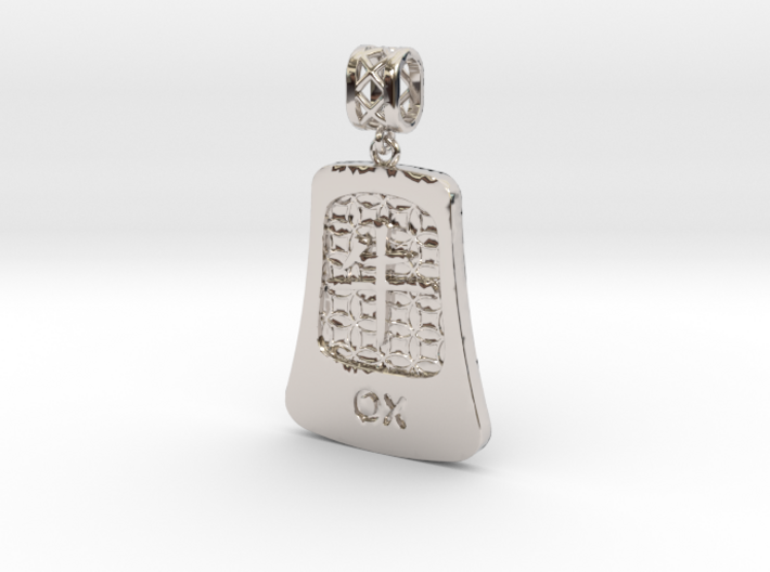 Chinese 12 animals pendant with bail - the ox 3d printed