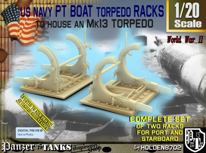 1/20 PT Torpedo Rack TypF 3d printed