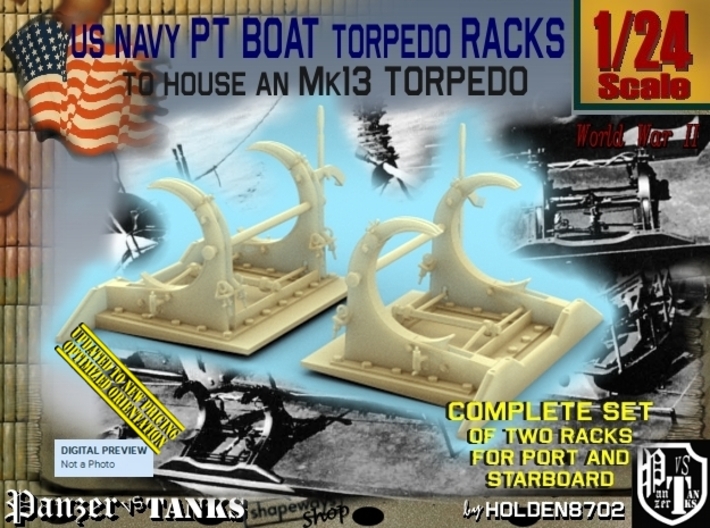1/24 PT Torpedo Rack TypB 3d printed