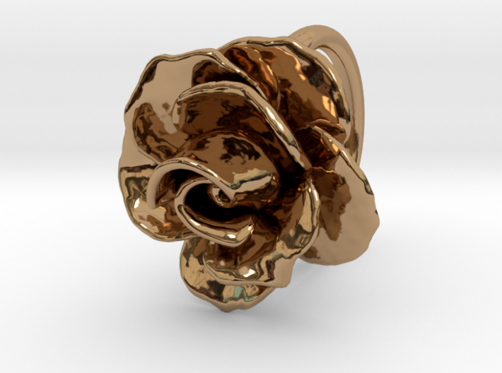 Blossoming Rose Ring 3d printed