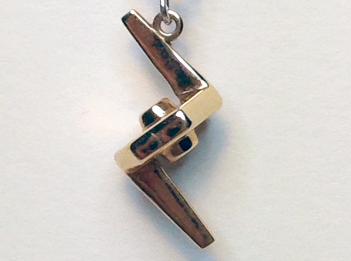 Ressikan Probe Pendant 3d printed printed in &quot;Polished Bronze&quot; materal