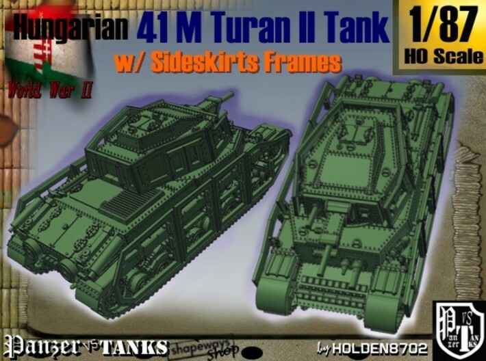 1-87 Hungarian 41M Turan II Sideskirts Frames 3d printed 