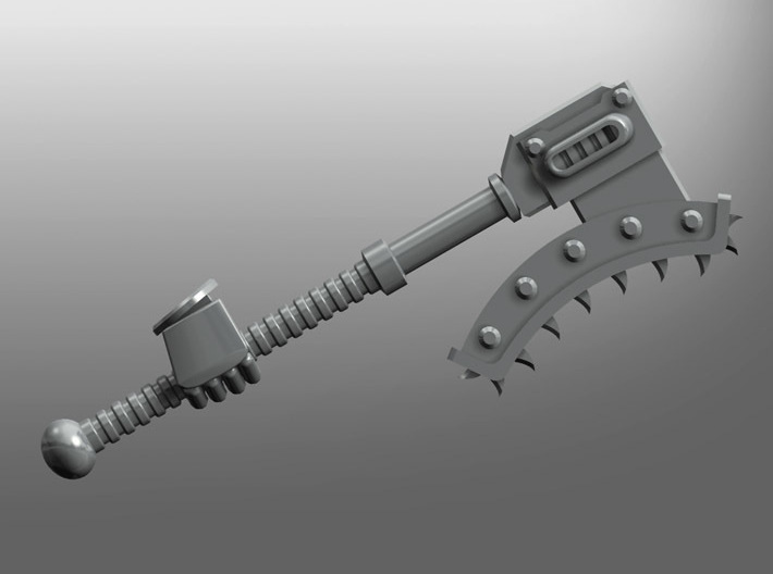 Romphaia pattern Chain-Axe (right hand) 3d printed 