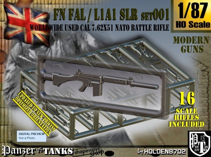 1/87 FN FAL Rifle Set001 3d printed