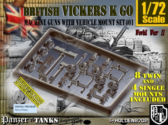 1/72 Vickers K GO Set401 3d printed