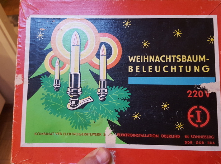 DDR Christmas Tree Light Clip sparepart 3d printed Original box