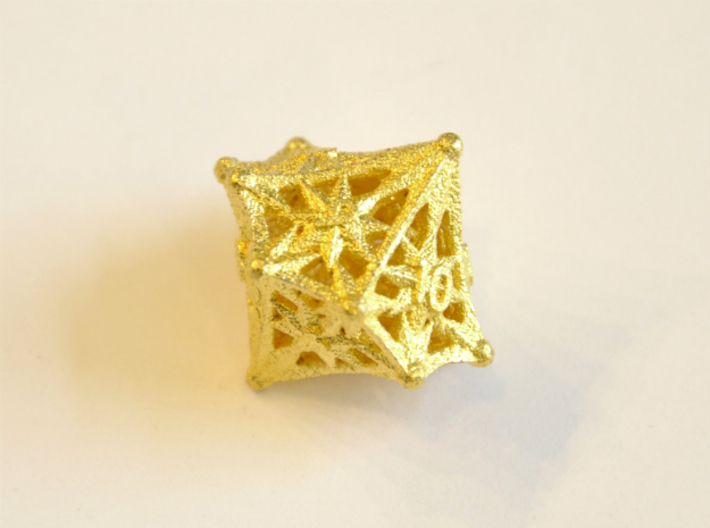 D10 Balanced - Radiant 3d printed Matte Gold Steel - No longer available