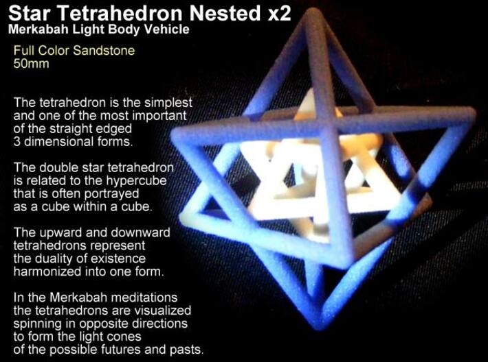 2 Star Tetrahedrons Merkabah 50mm 3d printed