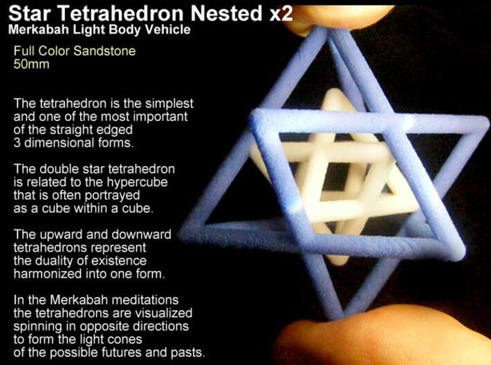 2 Star Tetrahedrons Merkabah 50mm 3d printed 