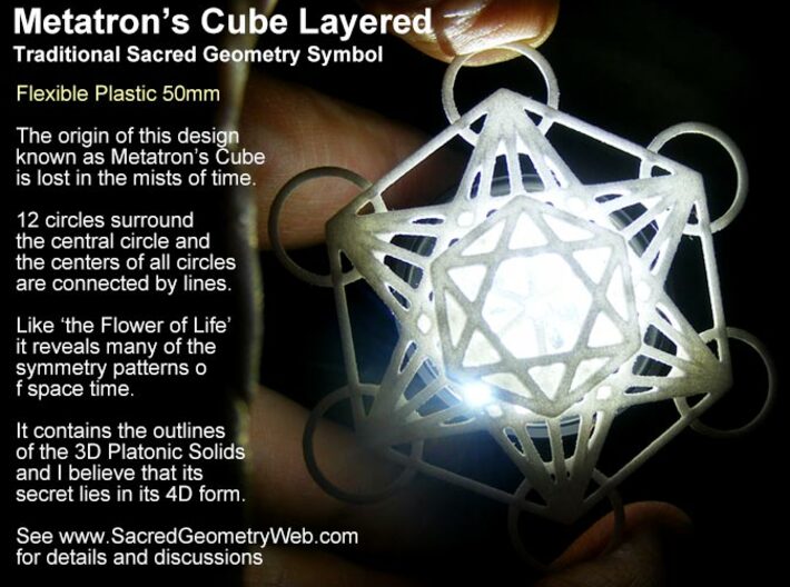 Metatrons Cube Layered 50mm 3d printed 
