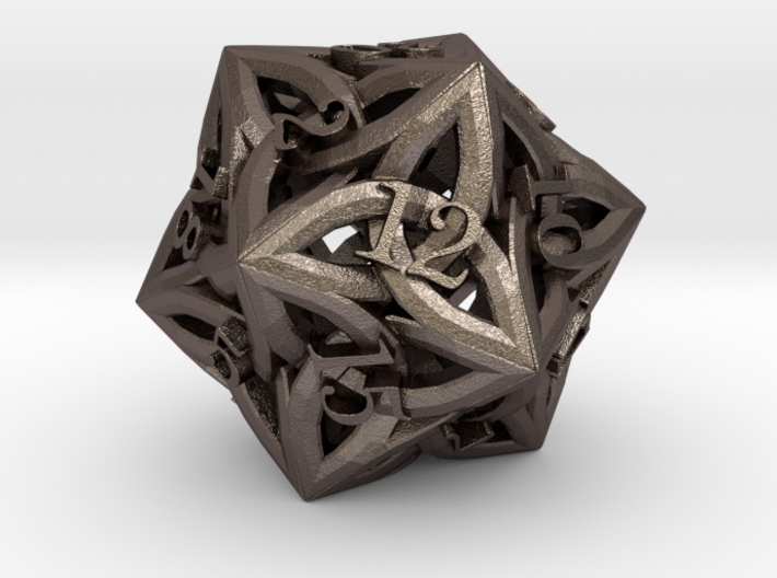 Celtic D20 - small (18mm) 3d printed