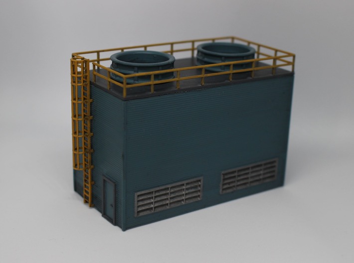 N Scale Large Chiller Part 2 (Roof) 3d printed Both parts painted and put together