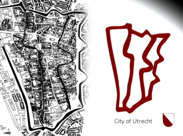 City of Utrecht earrings 3d printed 