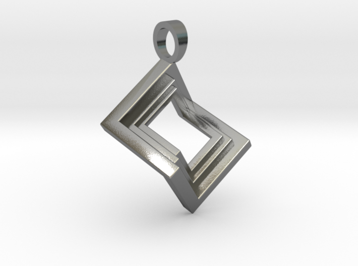 Pseudo cube [pendant] 3d printed