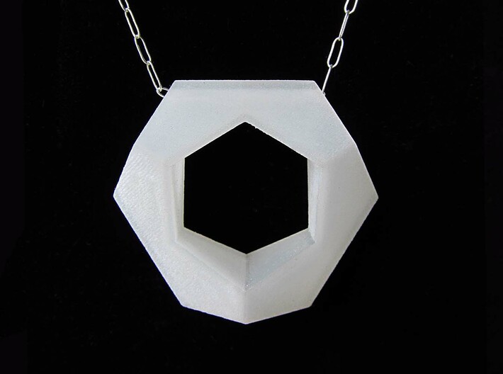Hexagonal Torus Pendant 3d printed 
