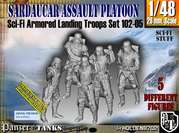 1/48 Sci-Fi Sardaucar Platoon Set 102-05 3d printed