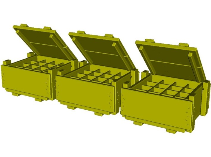 1/10 scale F-1 Soviet hand grenades crates x 3 3d printed