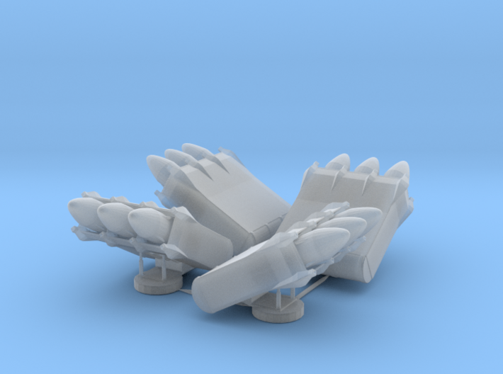 4x 3-pack Missile Launcher 3d printed