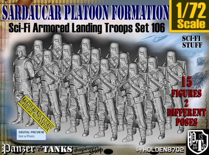 1/72 Sci-Fi Sardaucar Platoon Set 106 3d printed