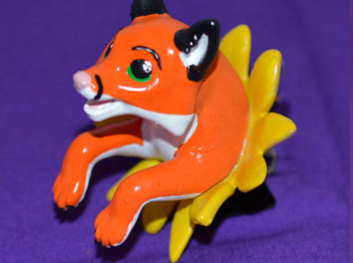 Leaping Fox Ornament 3d printed 