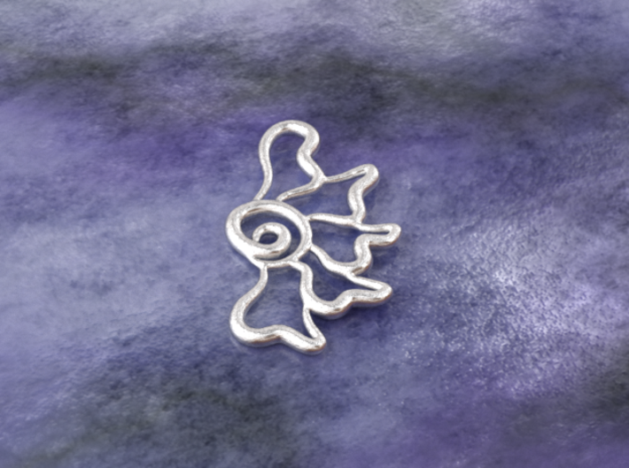 Flower ghost 3d printed raw silver material
