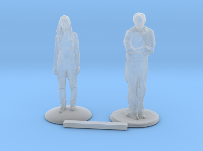 O Scale People Standing 2 3d printed This is a render not a picture