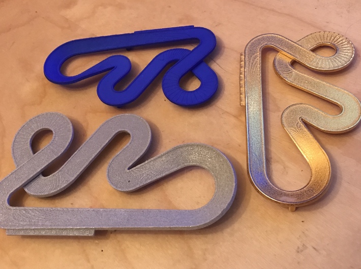 Blue King Slot Car Track, 4 inches x 2.6 inches 3d printed