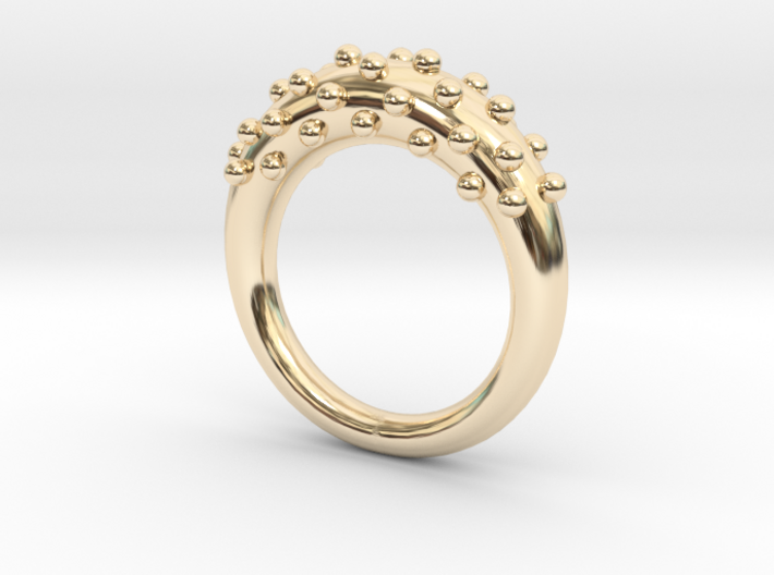 Dotted Circle Ring 3d printed
