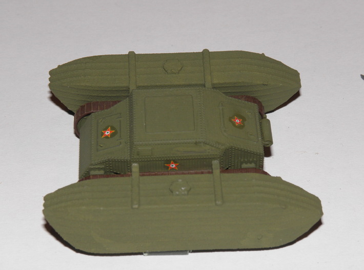 1/87th (H0) scale Pontoons for V-3 Straussler 3d printed Photo and painting by Dr. Peter Franke.