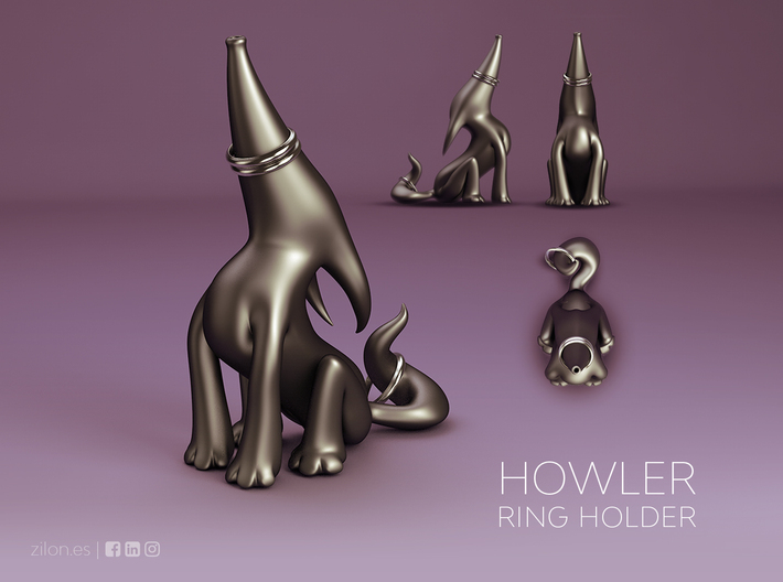 Howler Ring Holder 3d printed 